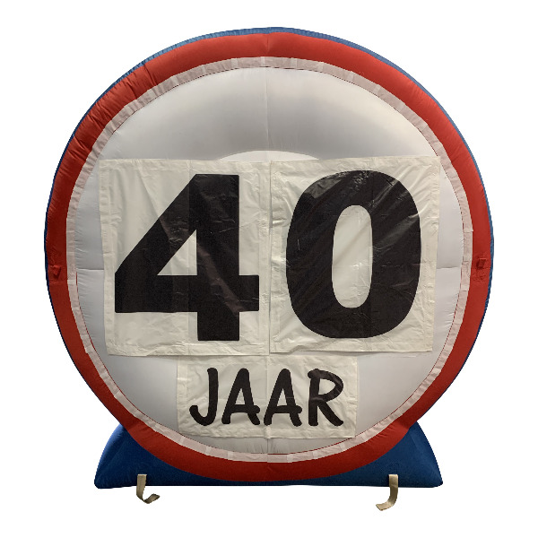 Sporten filter Opblazen Leuk opblaasverkeersbord 40 jaar | Direct en goedkoop geregeld